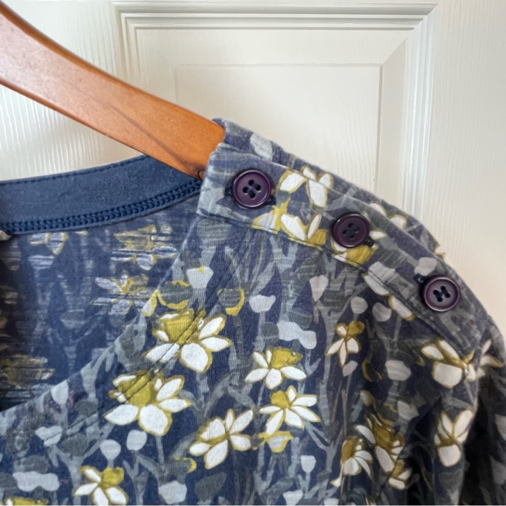 Seasalt Cornwall Floral Blue and Yellow Women's Tunic Size 10 - Picture 5 of 13